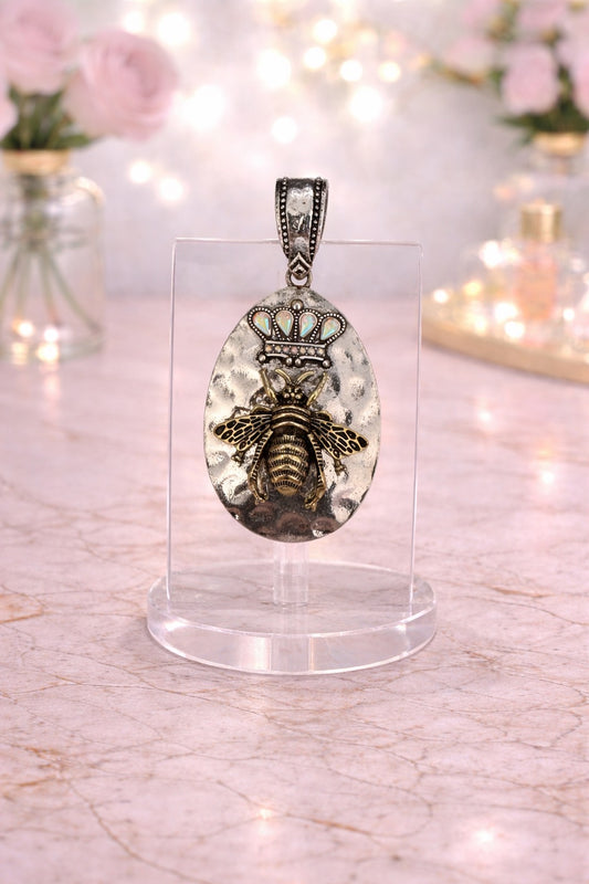 Silver Queen Bee Pendant