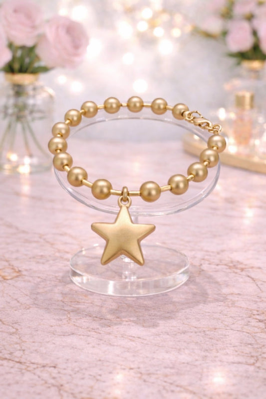 Matte Gold Star Bracelet