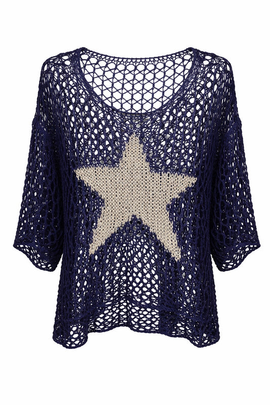 Starla Navy with Silver Star Top