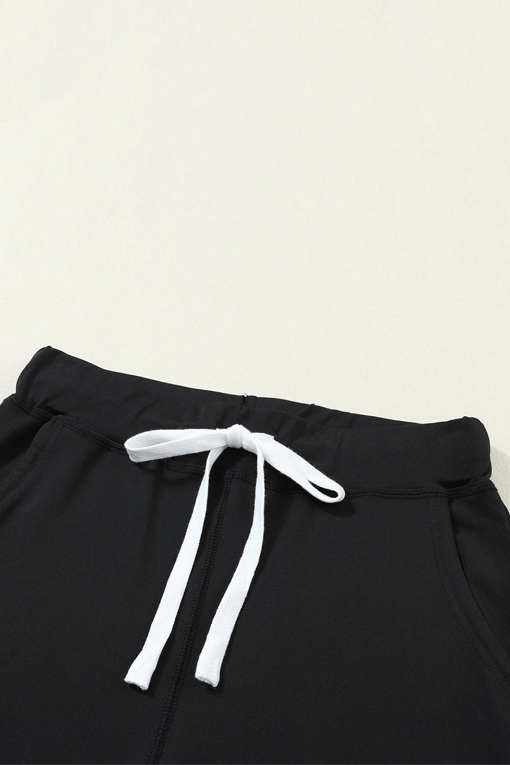 Laurie Black Drawstring Waist Pocketed Joggers