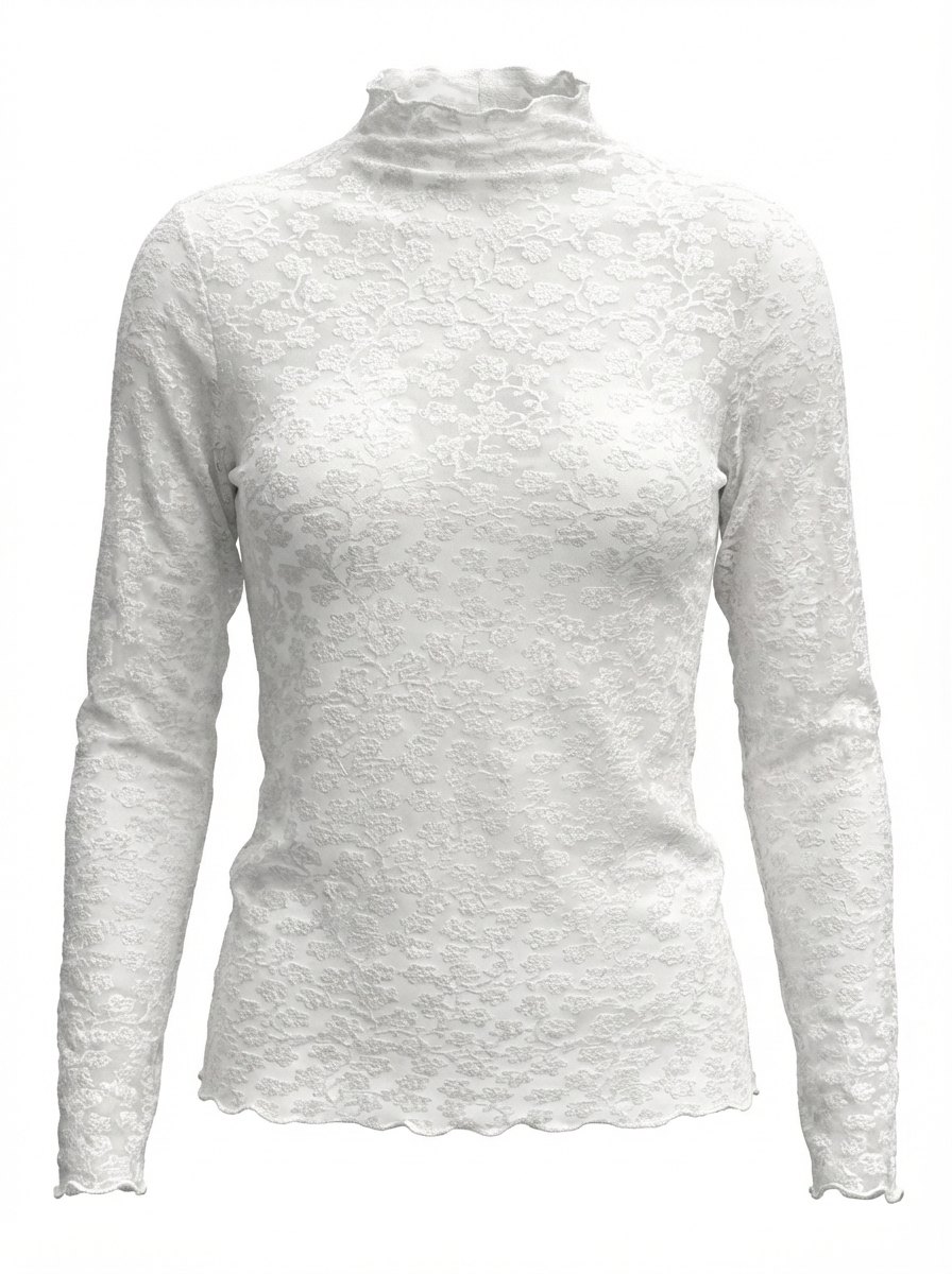 Gail Lace Fitted Top Cream