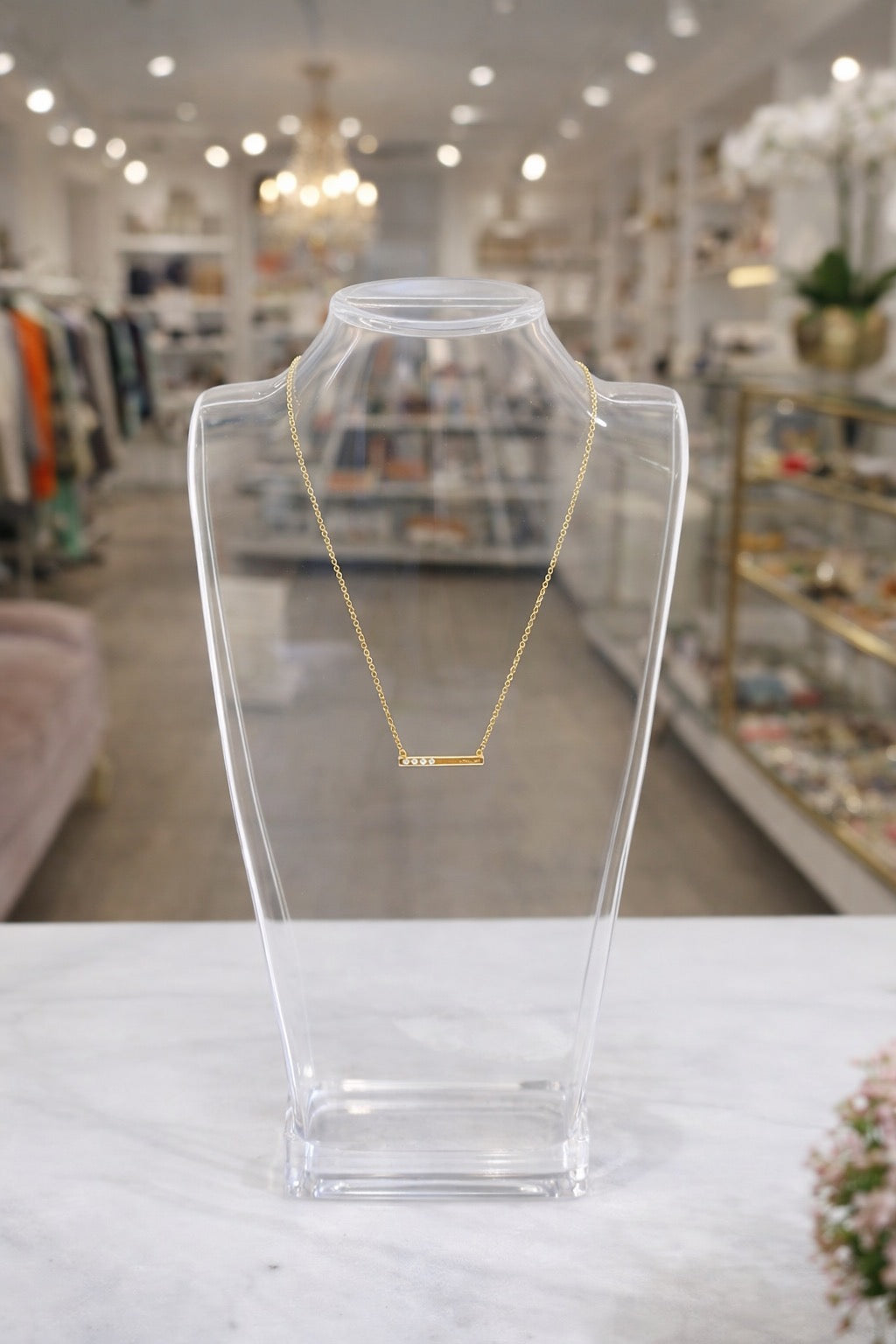 Dainty Gold Bar Necklace