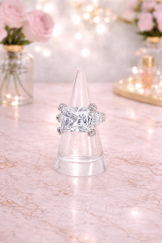 Clear Crystal Ring, Size 6.5