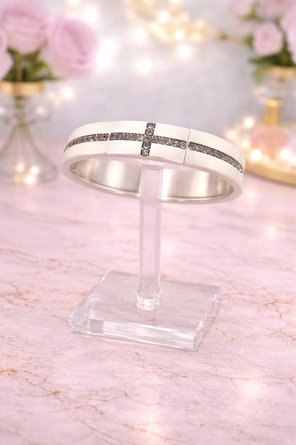 Crystal Cross Bracelet