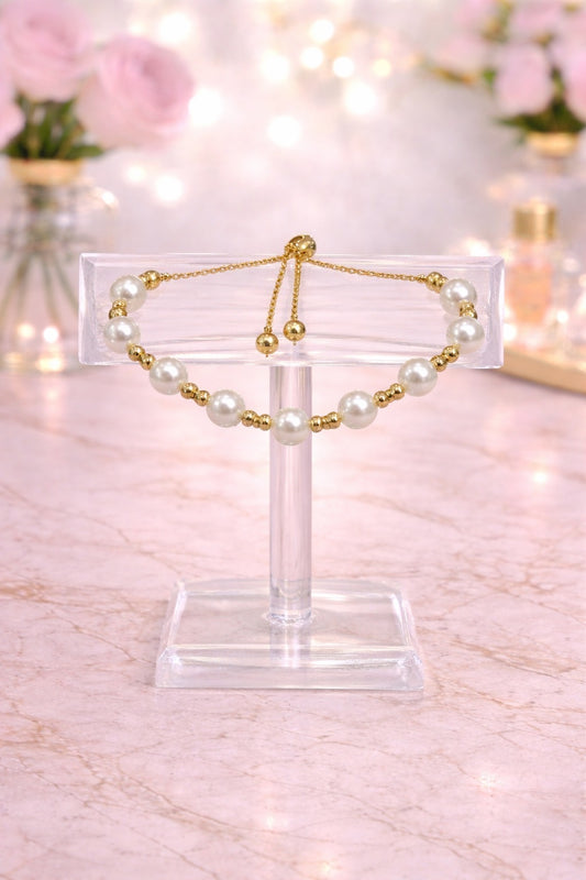 Gold Pearl Bracelet
