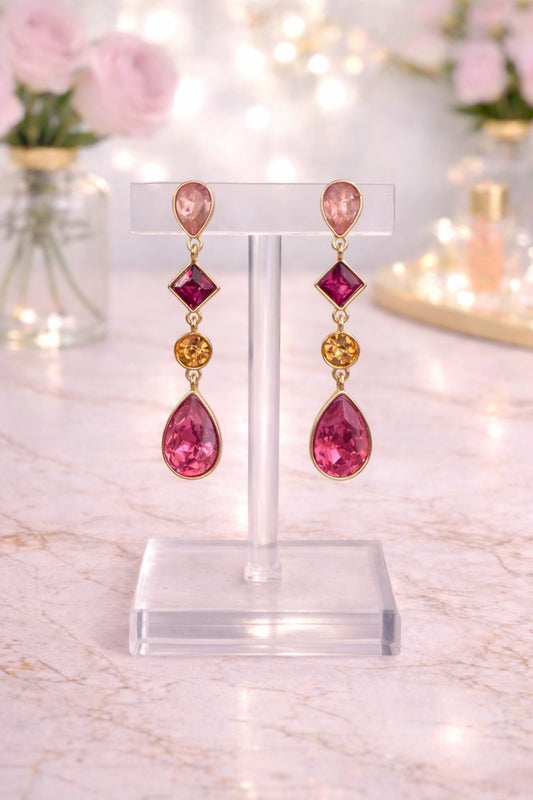 Multi Color Pink Earrings