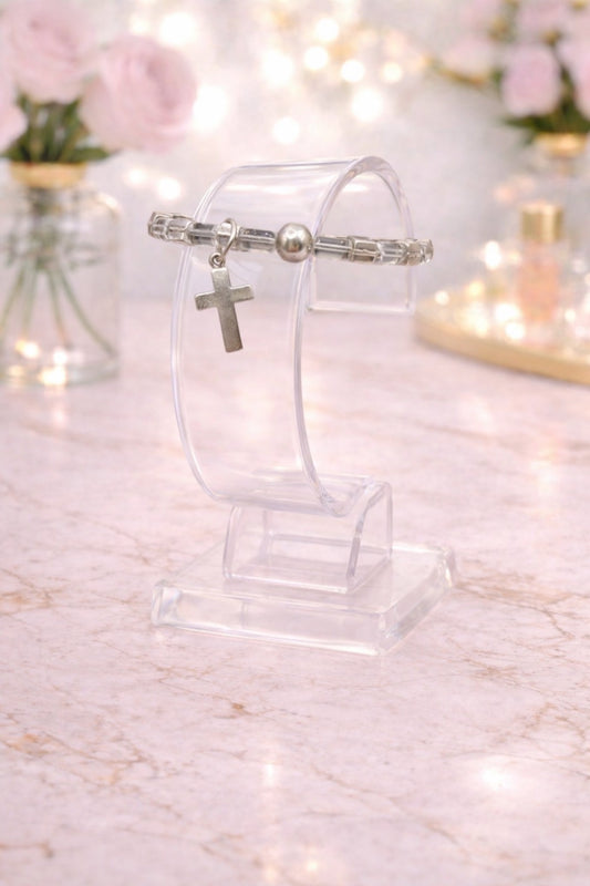 Silver Cross Bracelet