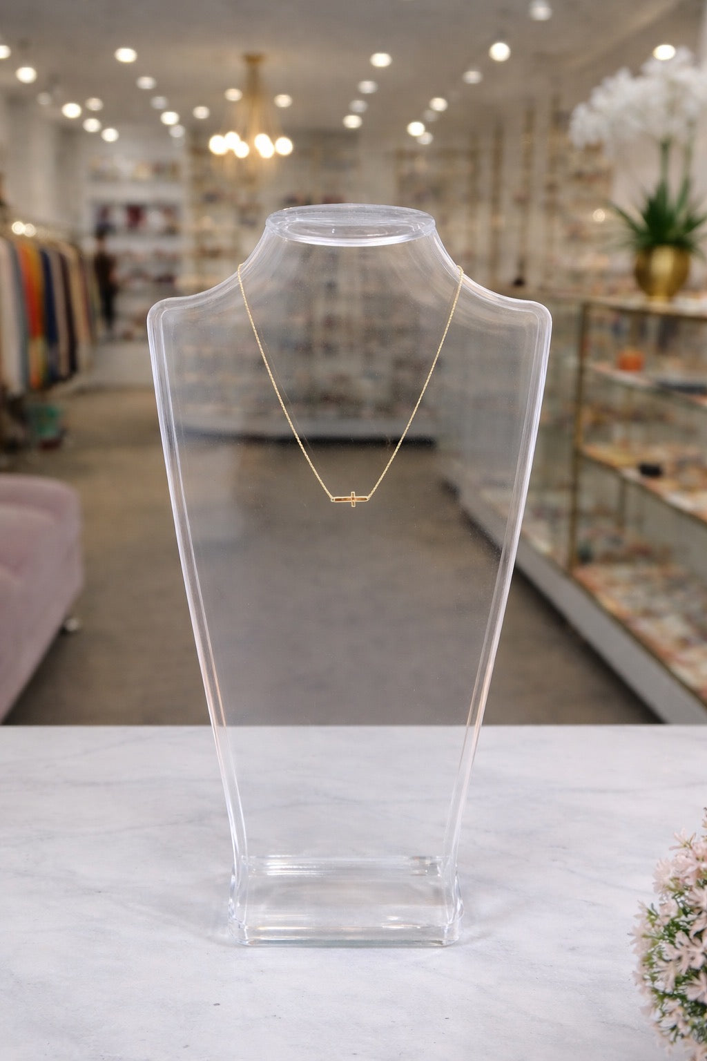 Dainty Gold Cross Necklace