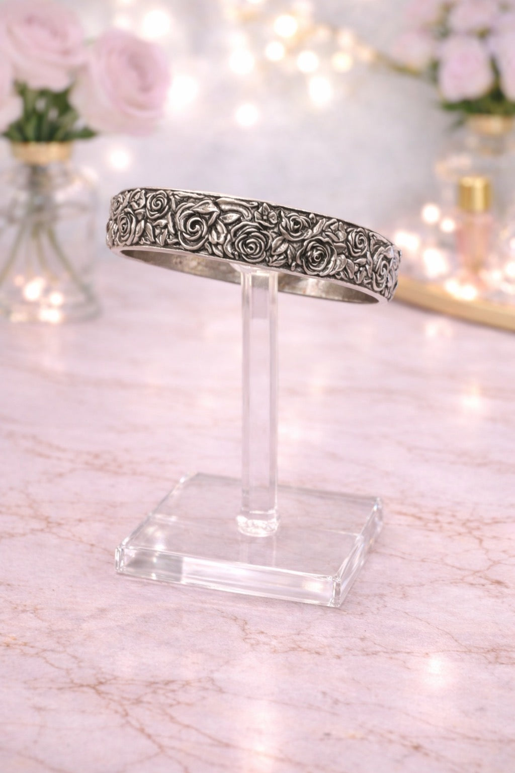 Silver Floral Bracelet
