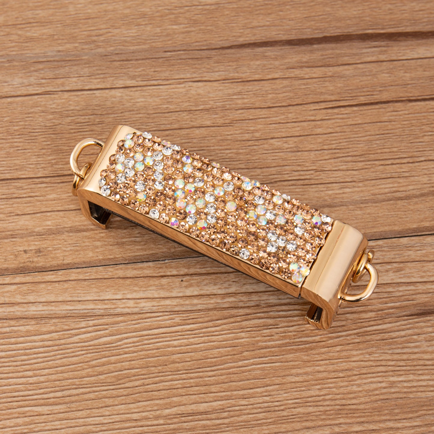 Gold Rhinestone Crossbody Phone Lanyard