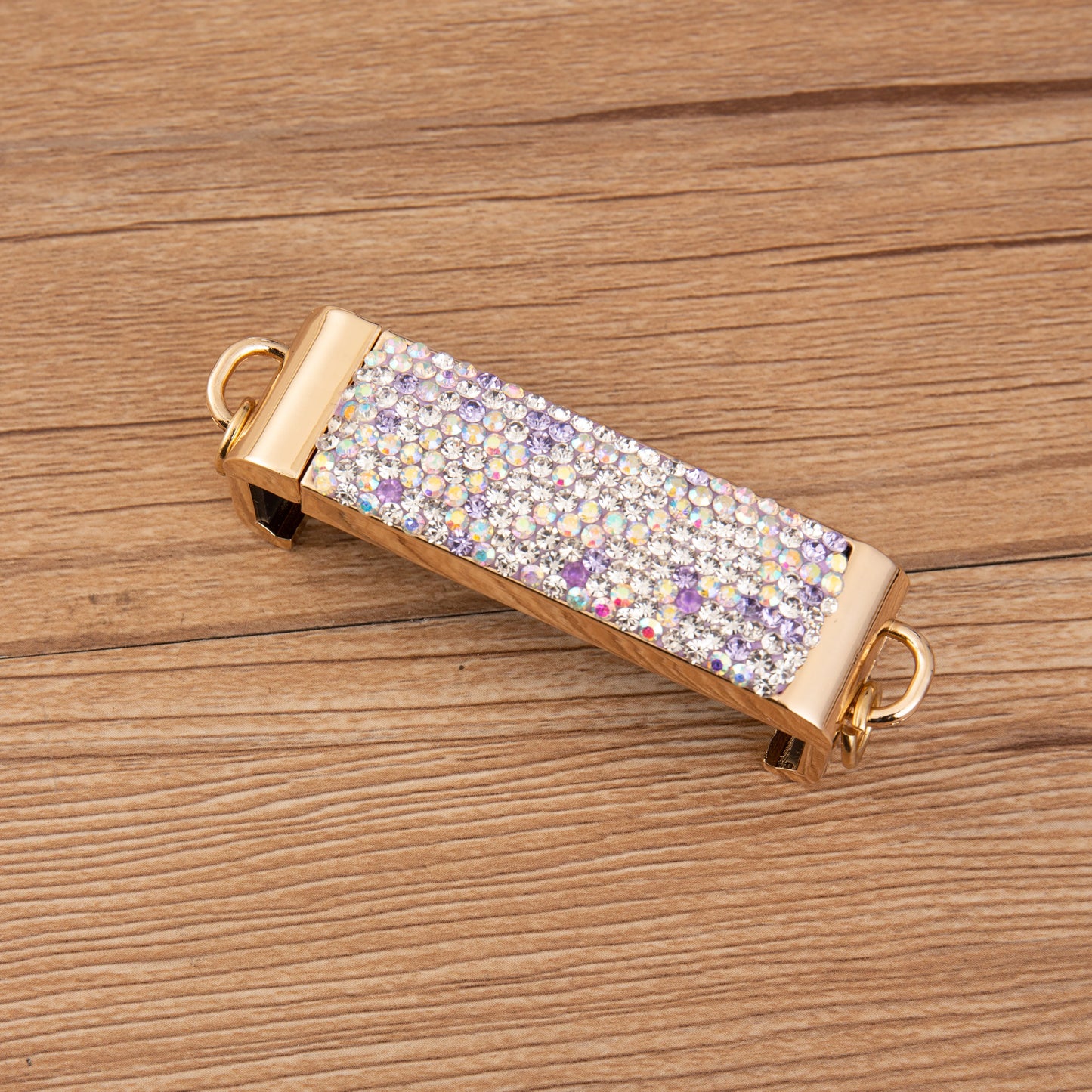 Purple AB Rhinestone Crossbody Phone Lanyard