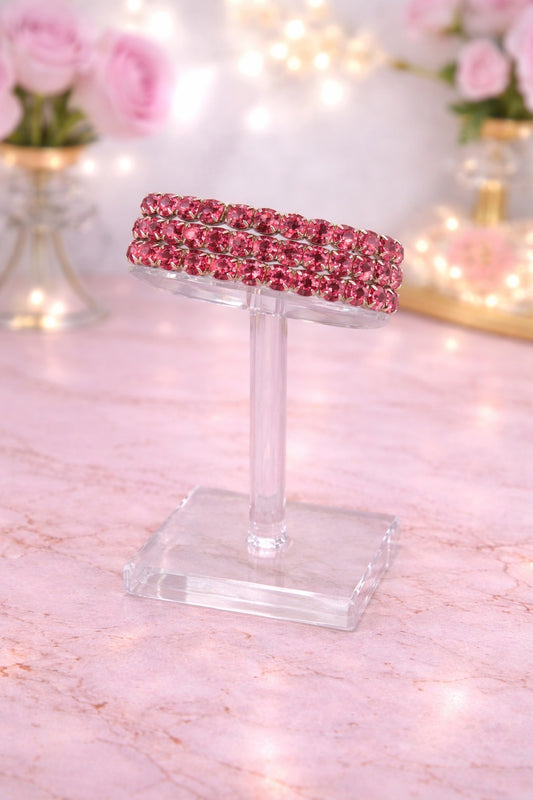 1 Dark Pink Crystal Bracelet