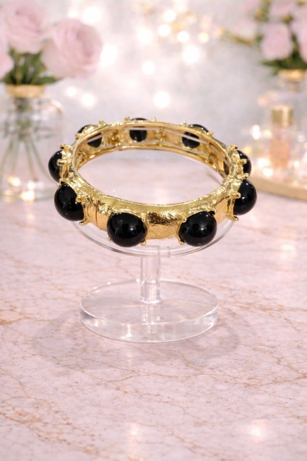 Foiled Gold Black Bracelet