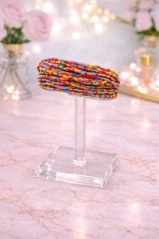 Multicolor Beaded Bracelet Stack