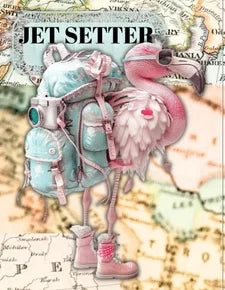 Indigo Blue - Jet Setter Flamingo Top *Preorder*