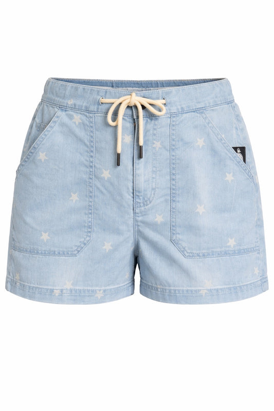 Buffy Star Print Drawstring Shorts
