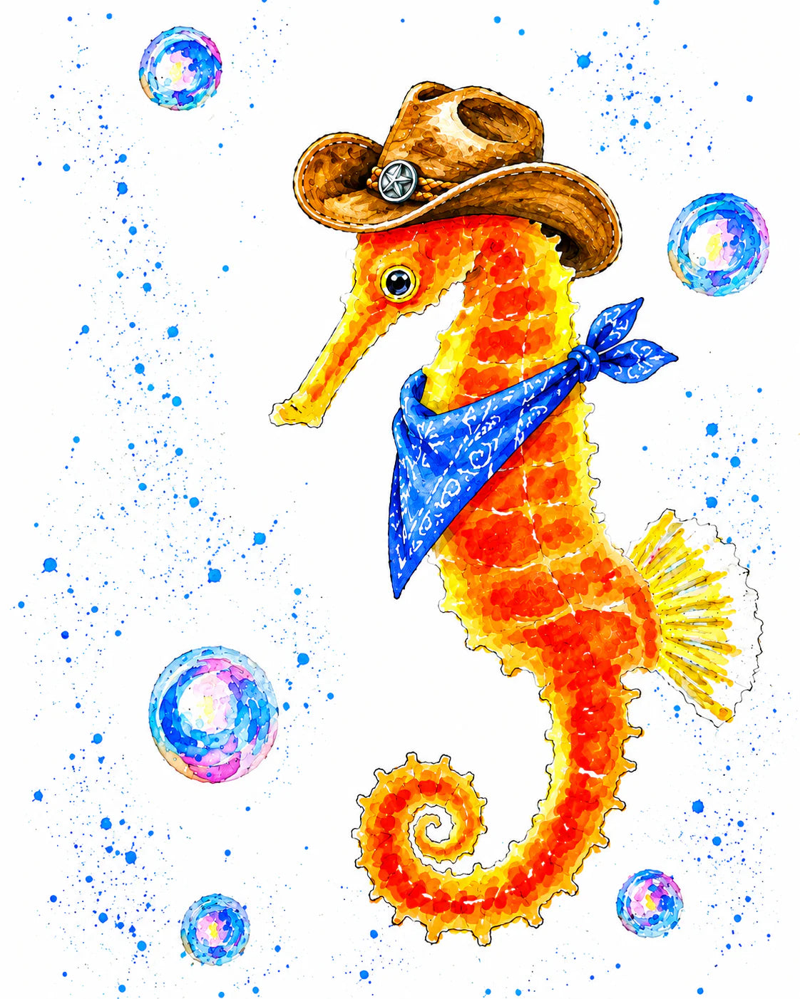 Indigo Blue - Saddle Up, Seahorse Top *Preorder*