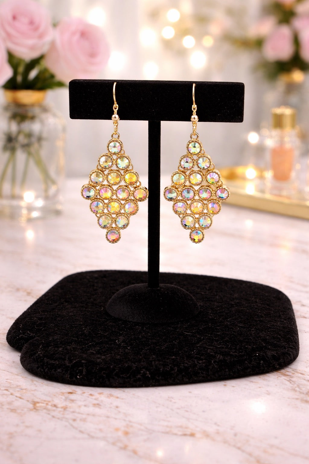 AB Stone Gold Earrings
