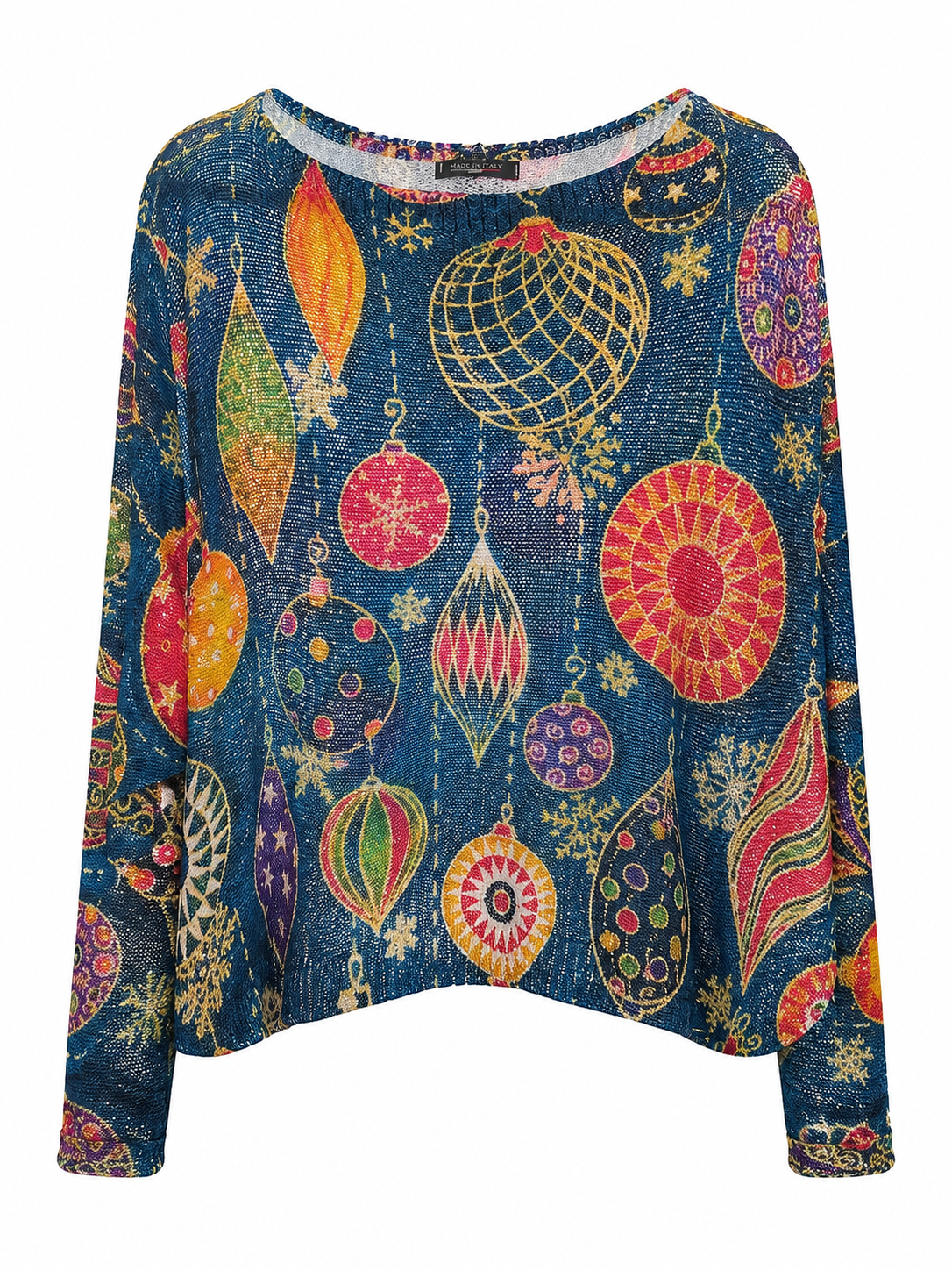 Noelle Ornament Print Sweater