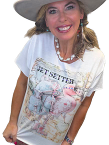 Indigo Blue - Jet Setter Flamingo Top *Preorder*