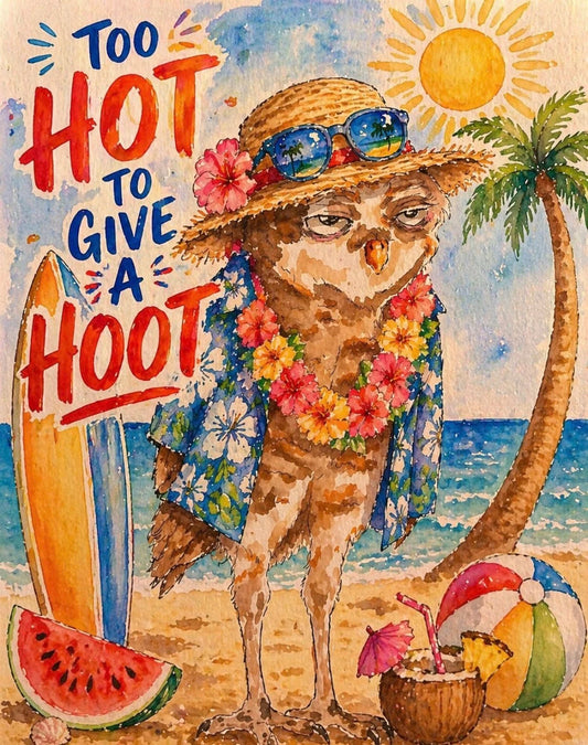 Indigo Blue - Too Hot To Give A Hoot Top *Preorder*