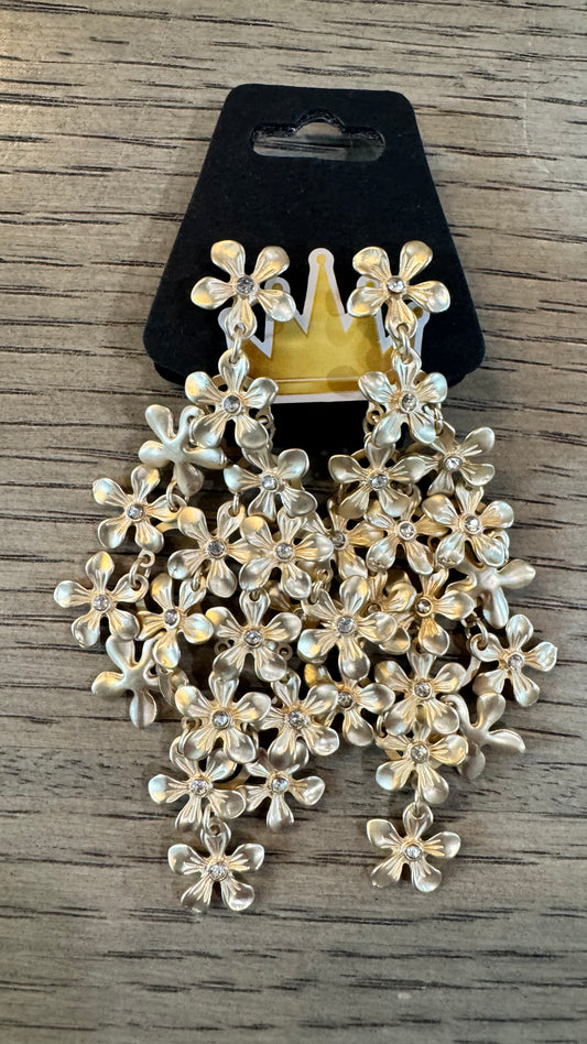 E1 Gold Flower Earrings
