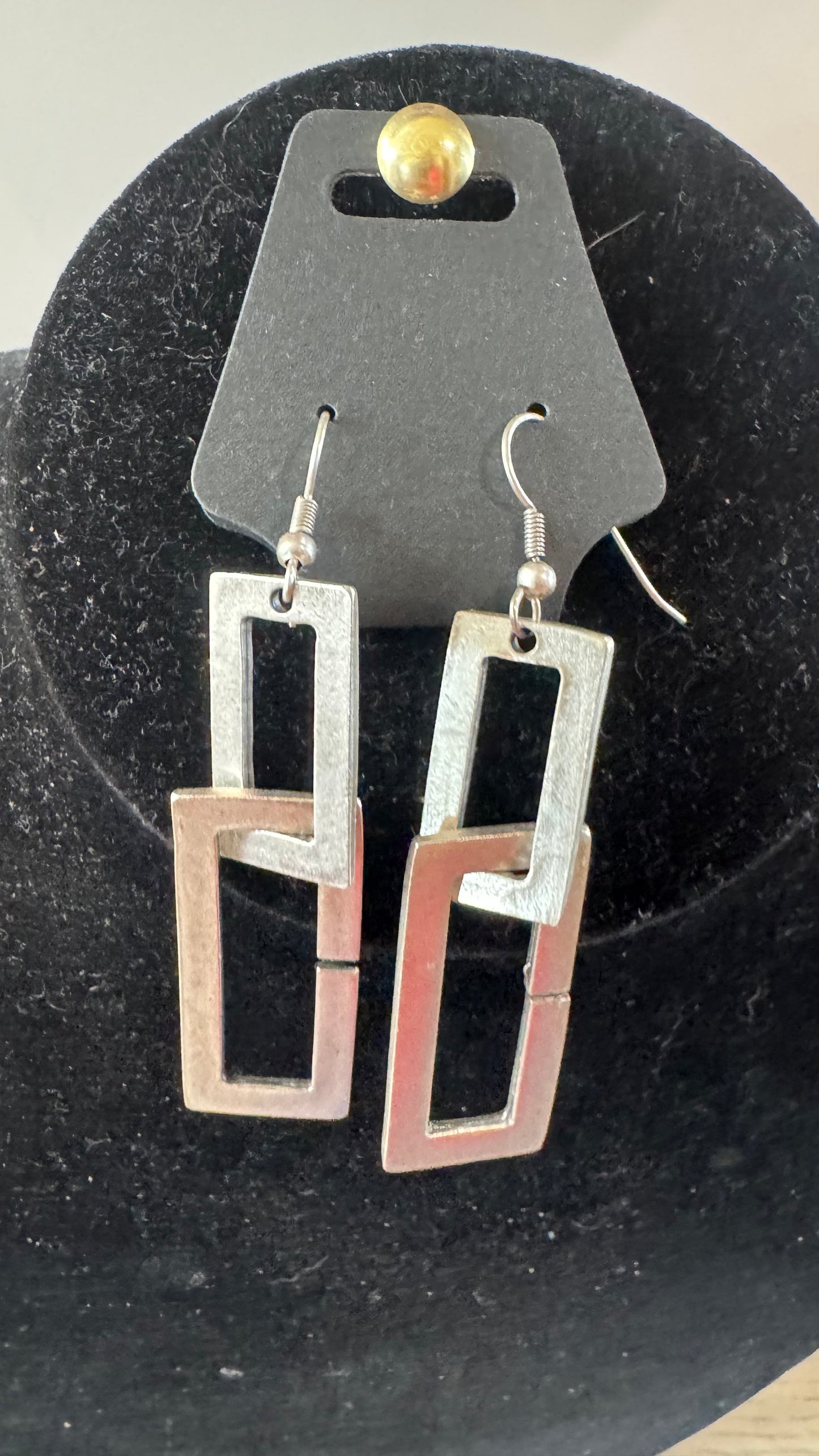E18 Silver Rectangle Earrings