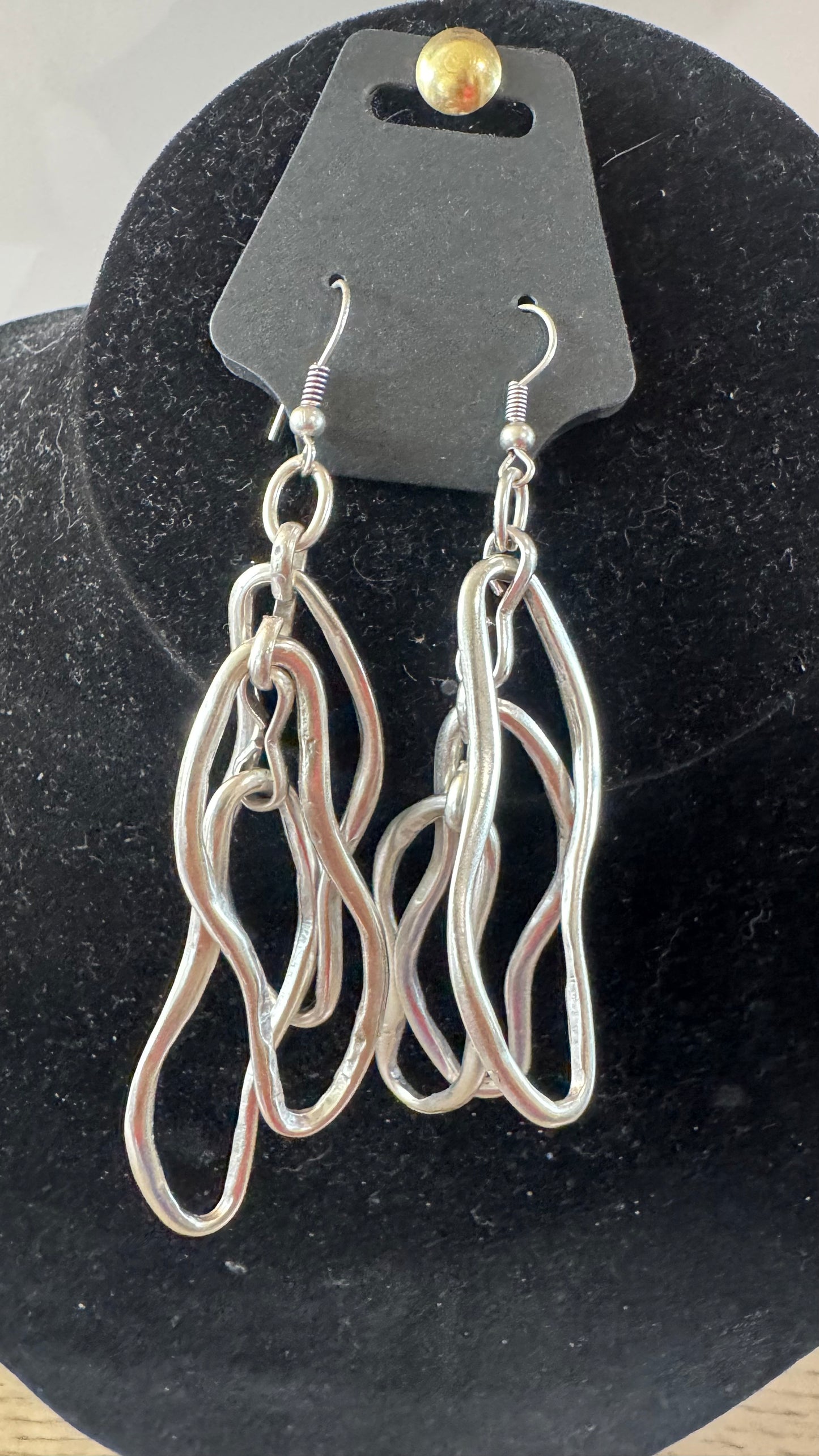 E19 Silver Abstract Earrings