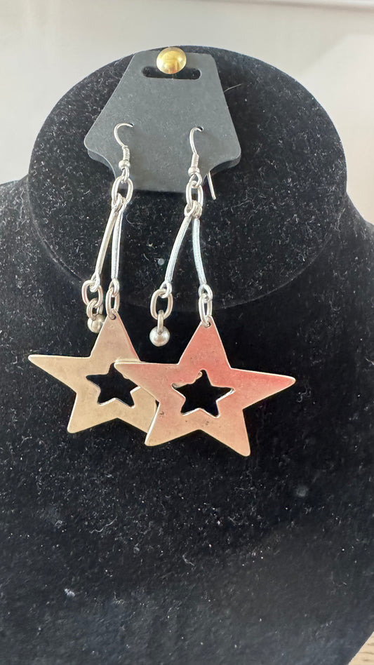 E20 Silver Star Earrings