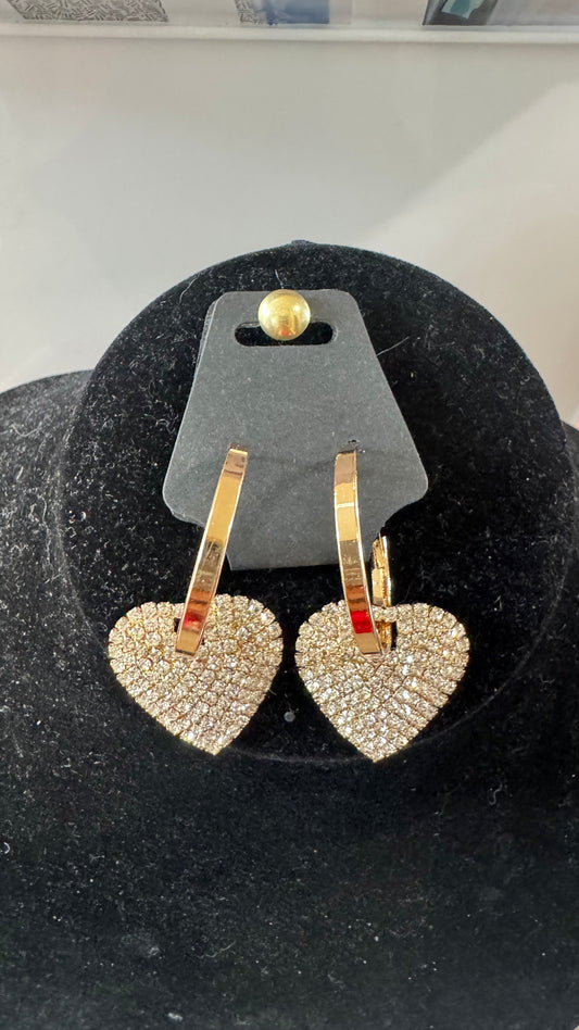 E23 Crystal Heart Earrings