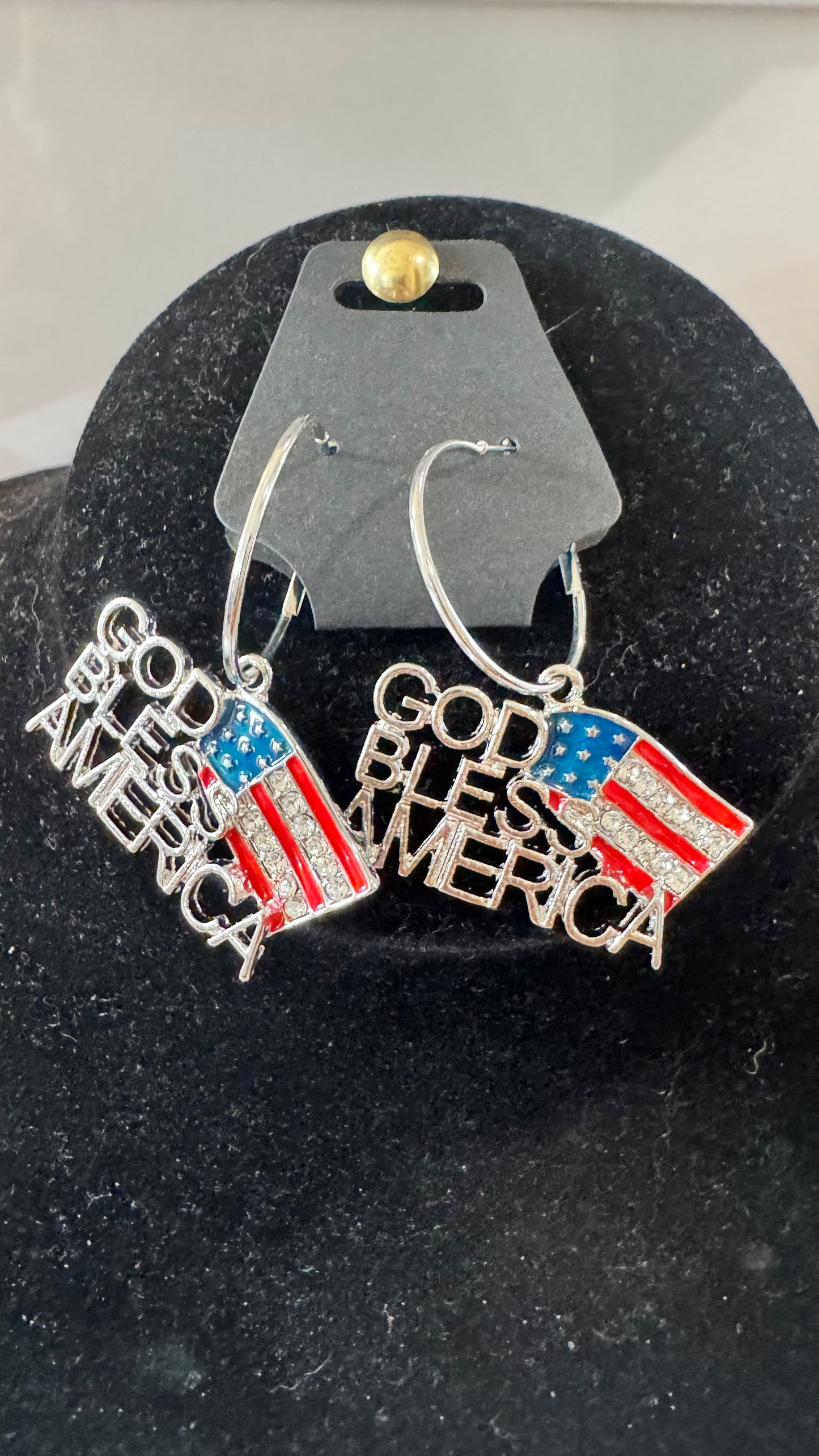 E30 God Bless America Earrings
