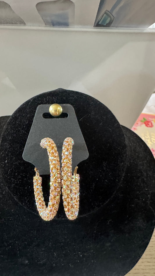 E32 Large Gold Statement Hoop Earrings