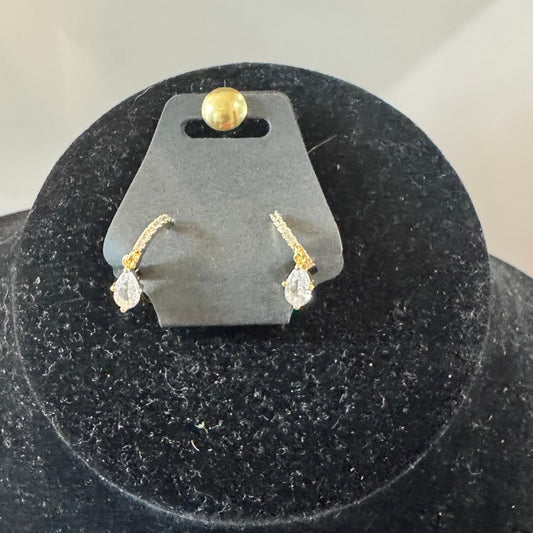 E37 Crystal Cuff Earrings