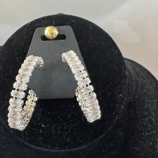 E46 Crystal Hoop Earrings