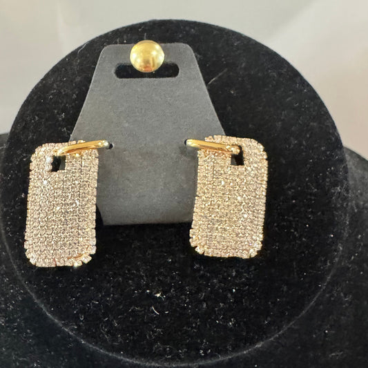 E48 Luggage Tag Crystal Earrings