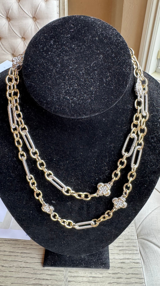 N2 Double Chain Inspired Necklace