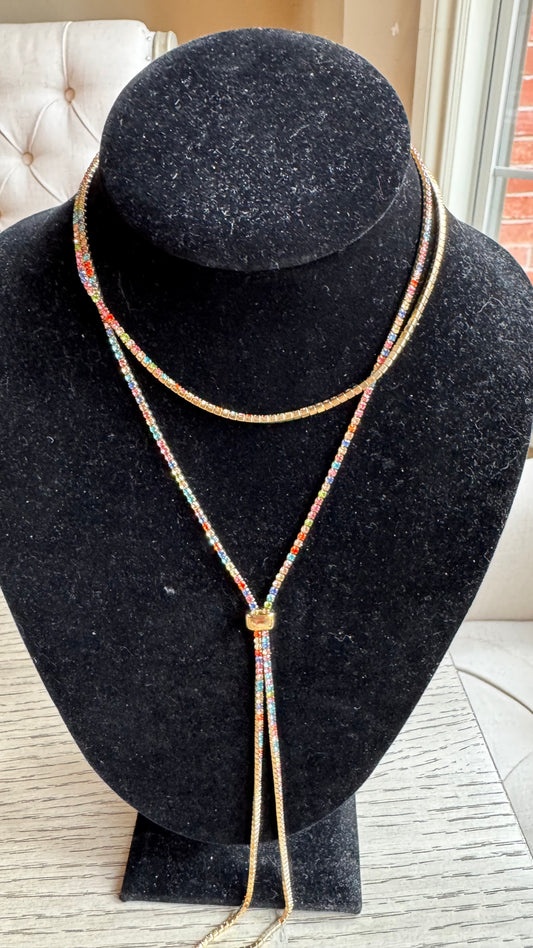 N26 Multi Color Crystal Necklace