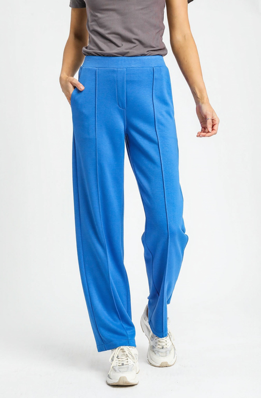 Remi Luxeknit Mid Rise Straight Leg Ocean