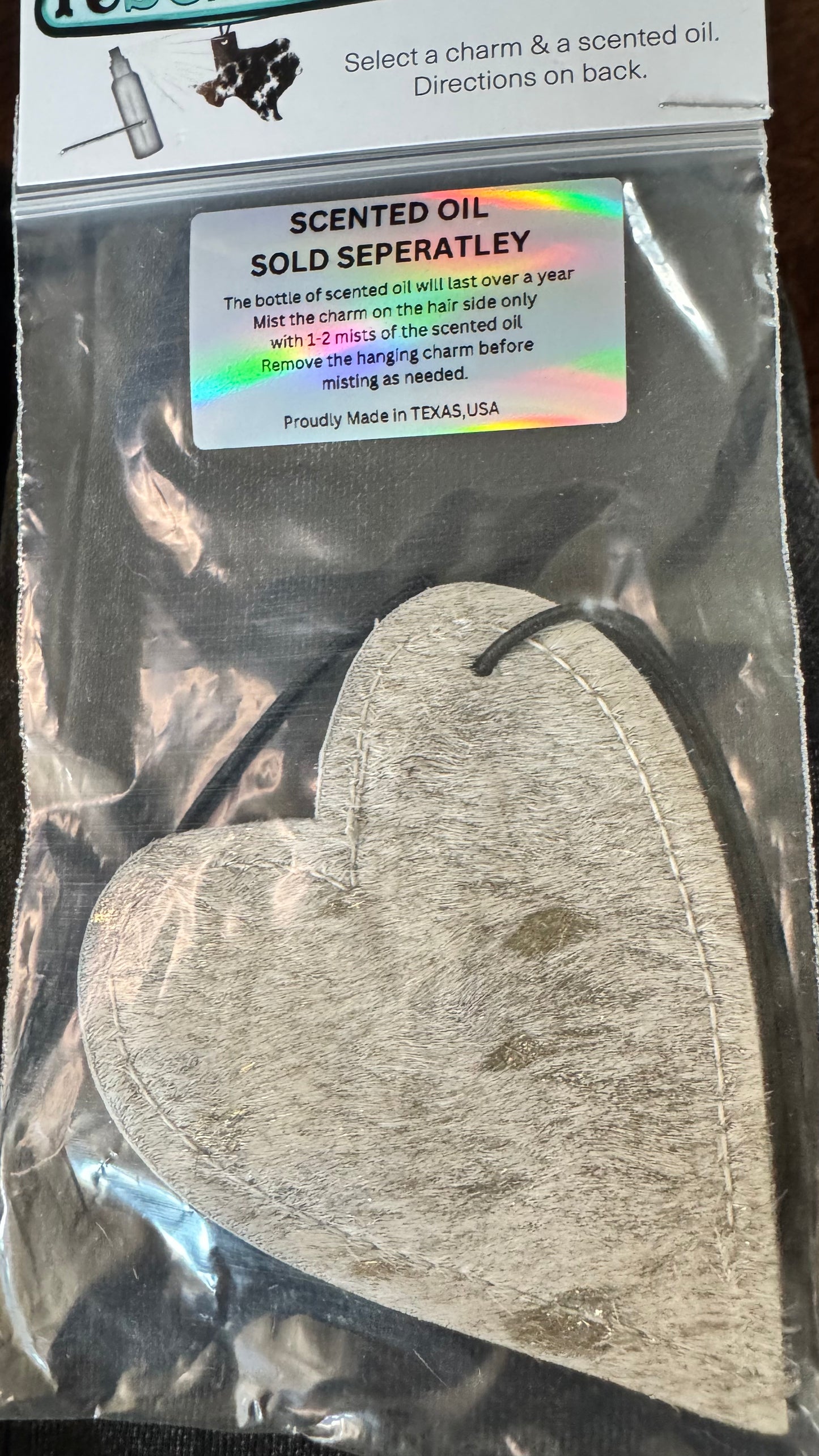 Heart Car Freshener Charm