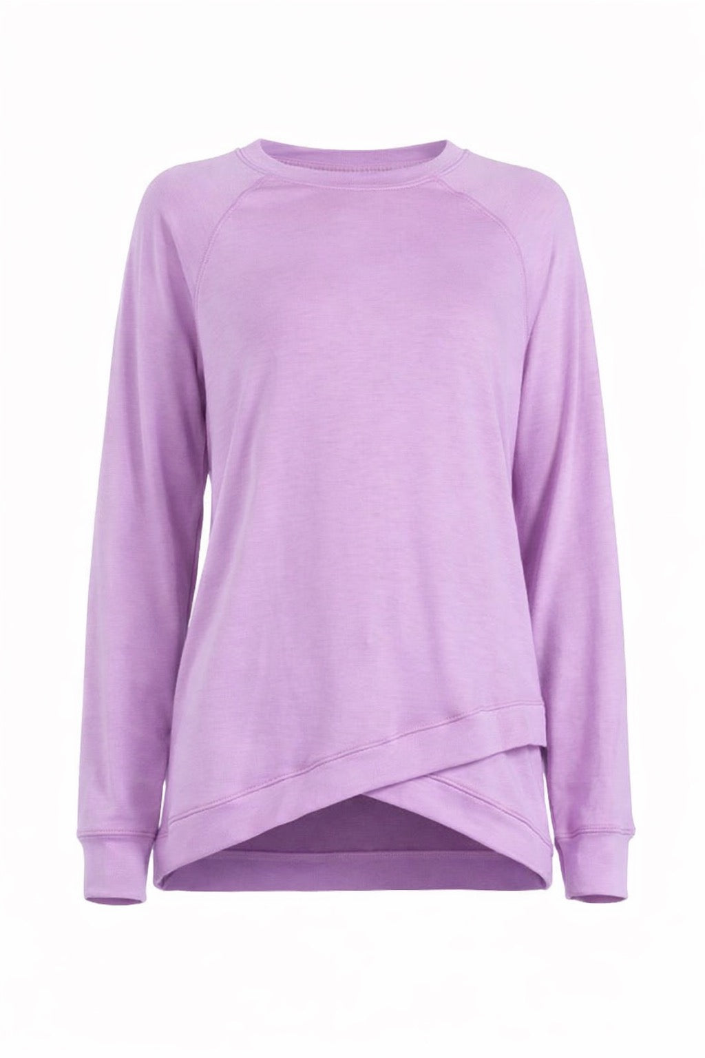 Blaise Tulip Hem Long Sleeve Top Lilac