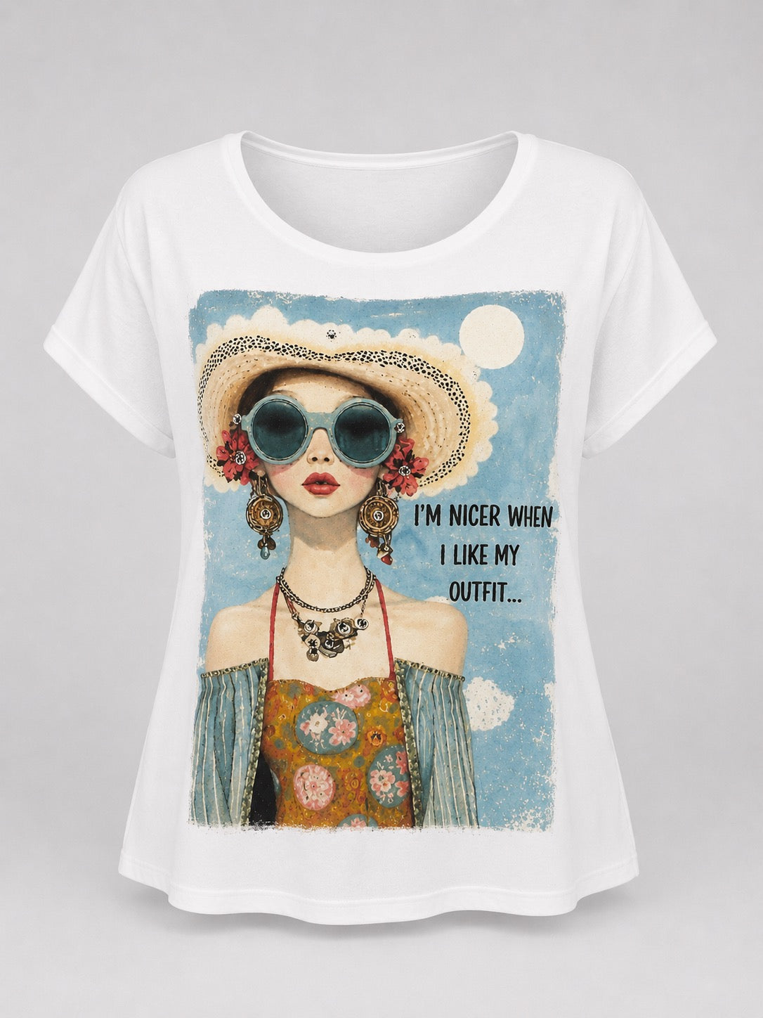 Indigo Blue - I'm Nicer When I Like My Outfit Top *Preorder*