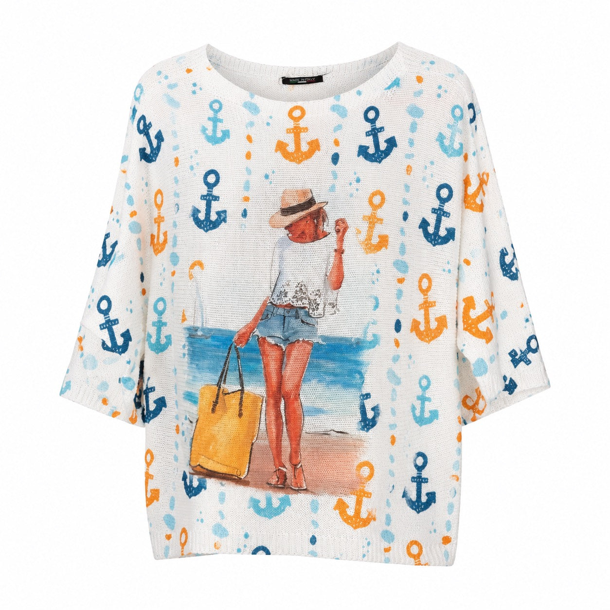 Citia Bloom Mesh Top Nautical Anchor O/S