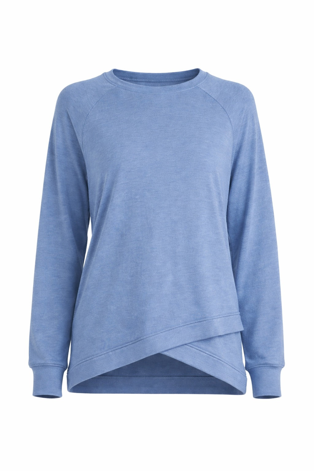 Blaise Tulip Hem Long Sleeve Top Chambray