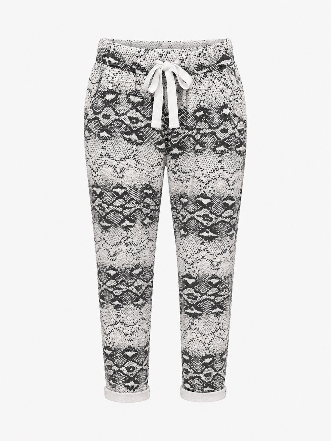 Lanna Stretch Pant Snake Black/White