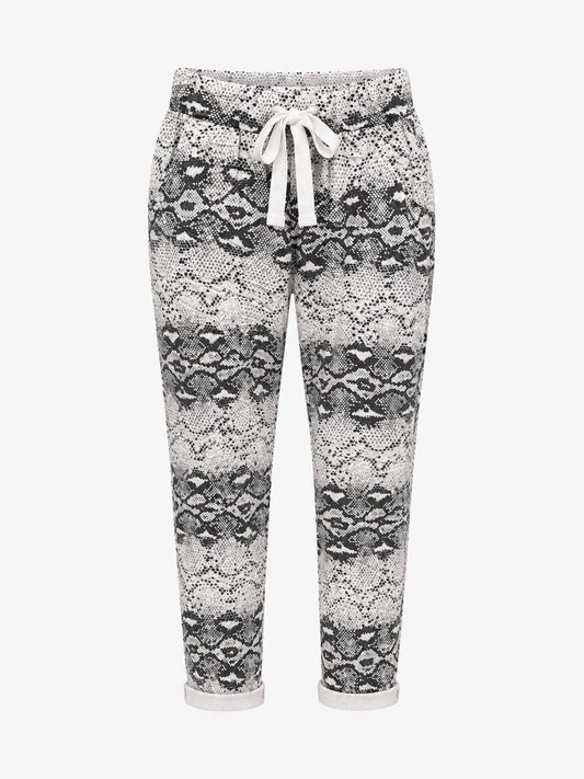 Lanna Stretch Pant Snake Black/White