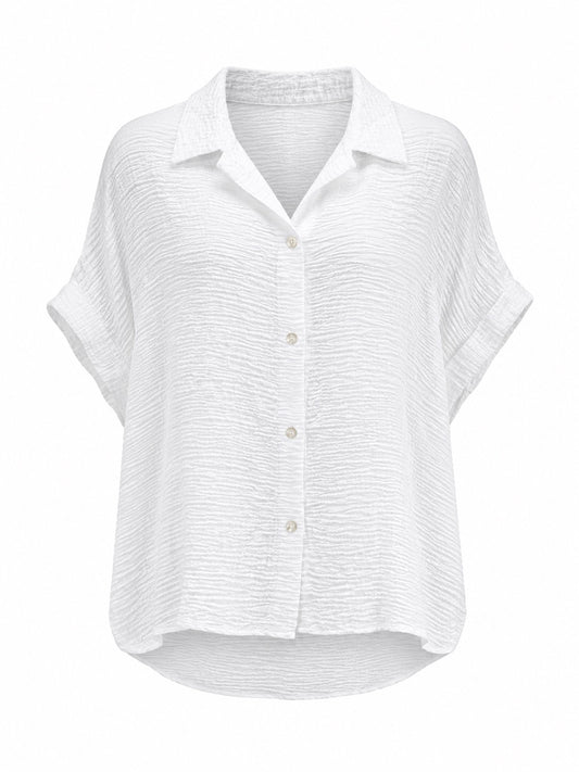Jasmine Textured Short Sleeve Top O/S