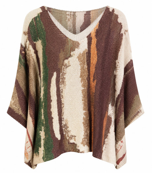 Rosina Print Sweater Autumn Brushwork
