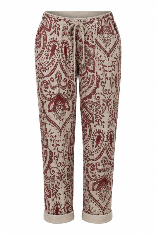 Lanna Stretch Pant Almond Red
