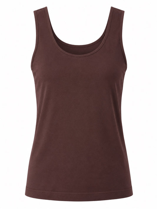Diane Clean Line Sweet Heart Tank French Roast