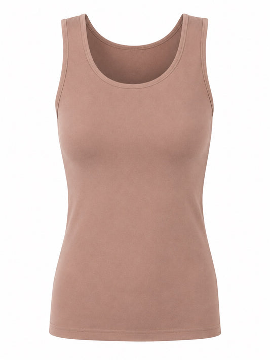 Diane Clean Line Sweet Heart Tank Mocha Mousse